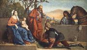 Vincenzo Catena A Muslim Warrior Adoring the Infant Christ and the Virgin oil painting